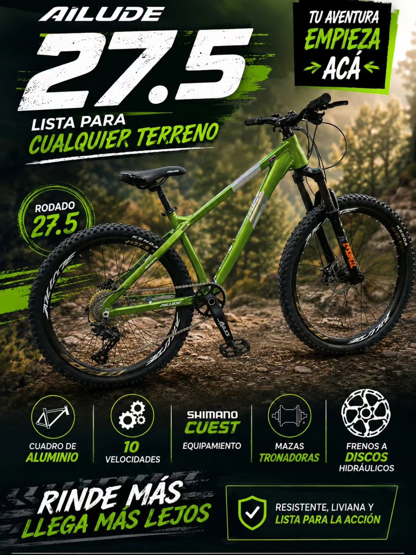 Bicicleta Ailude Rodado 27.5