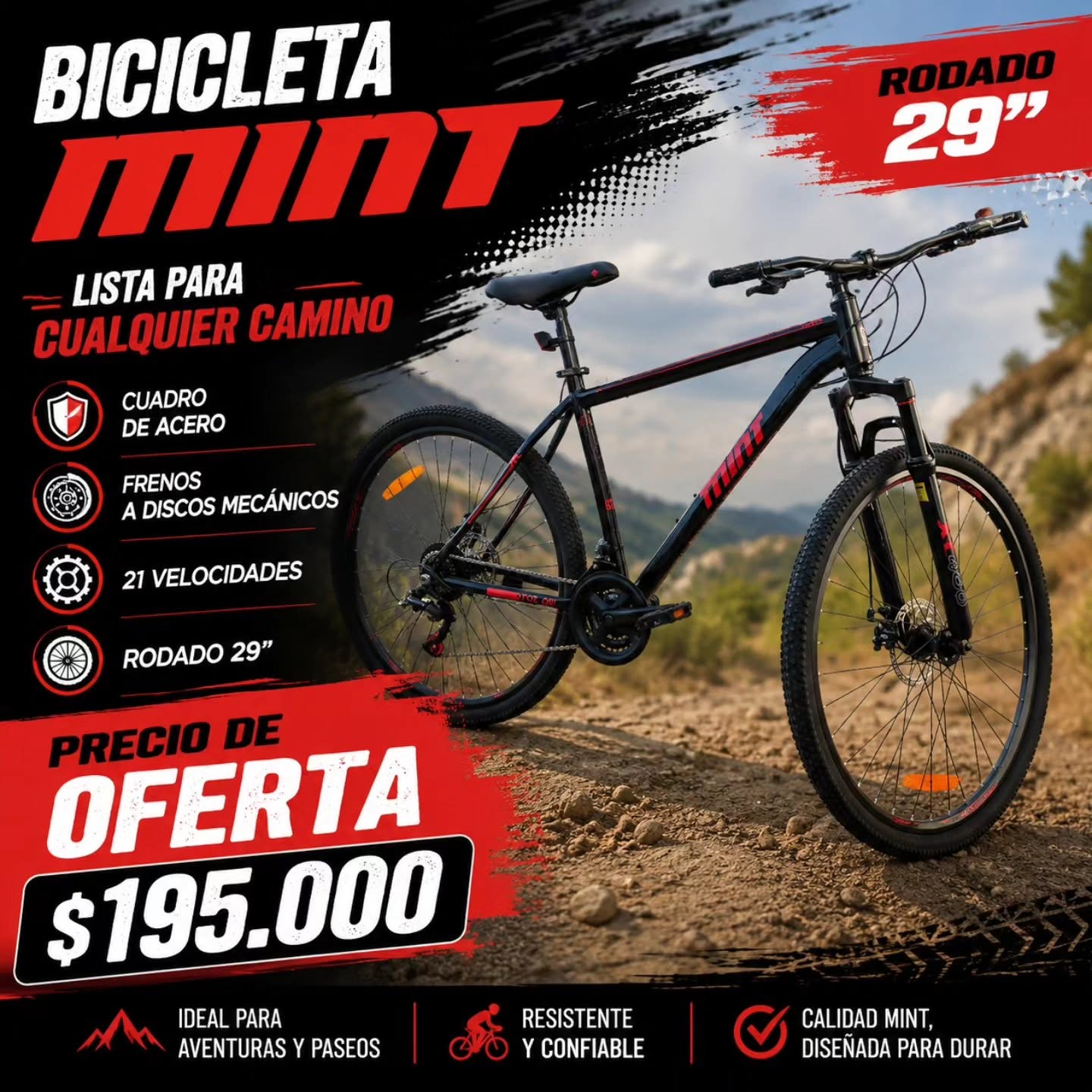 Bicicleta Mint Rodado 29